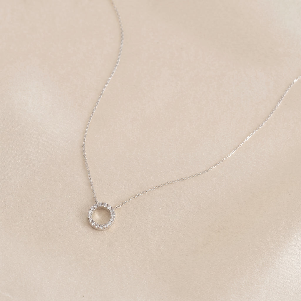 CIRCLE NECKLACE SILVER
