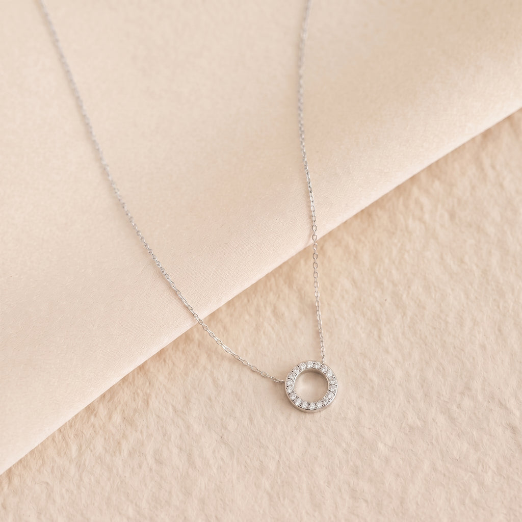 CIRCLE NECKLACE SILVER