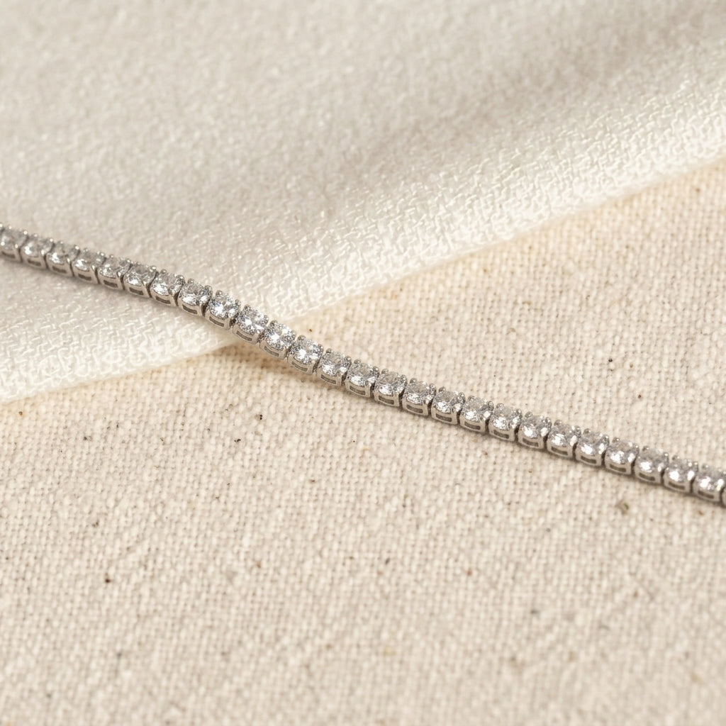 TENNIS NECKLAVCE SILVER