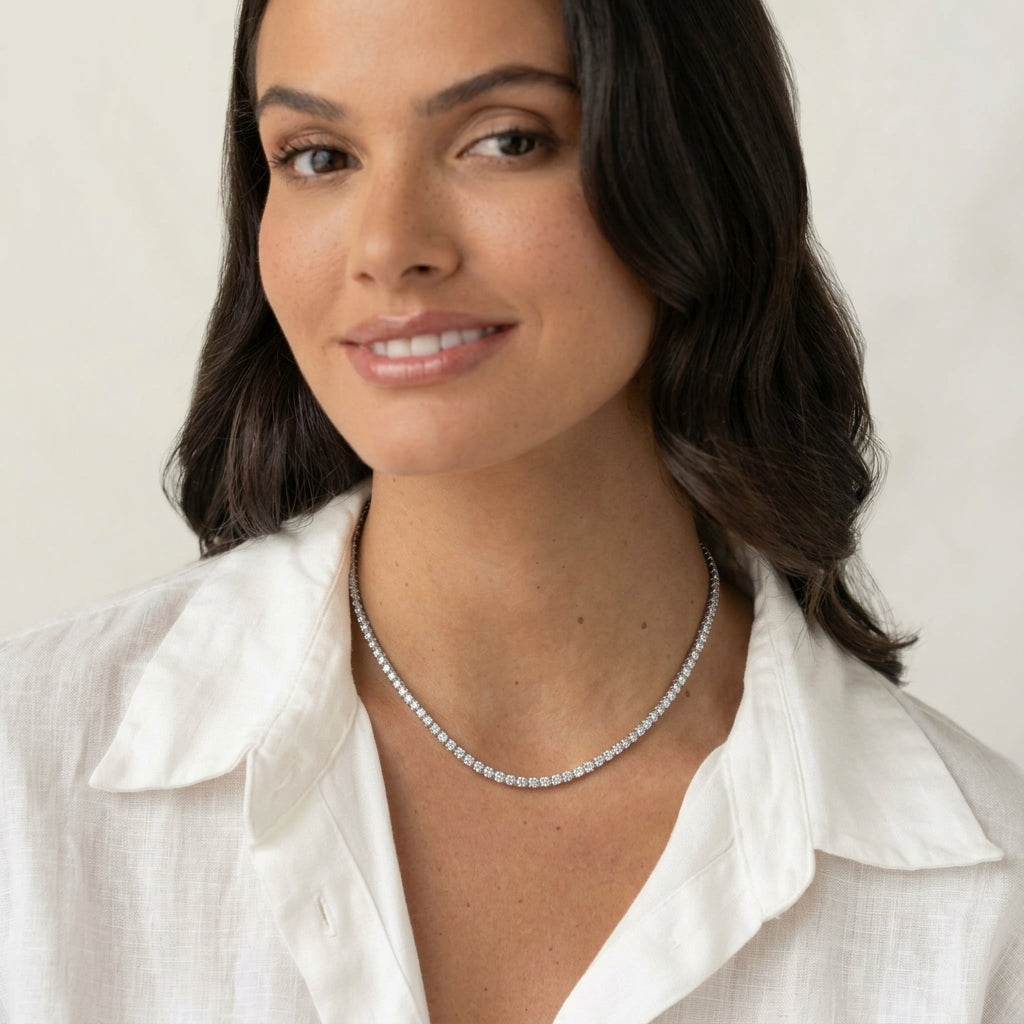 TENNIS NECKLAVCE SILVER